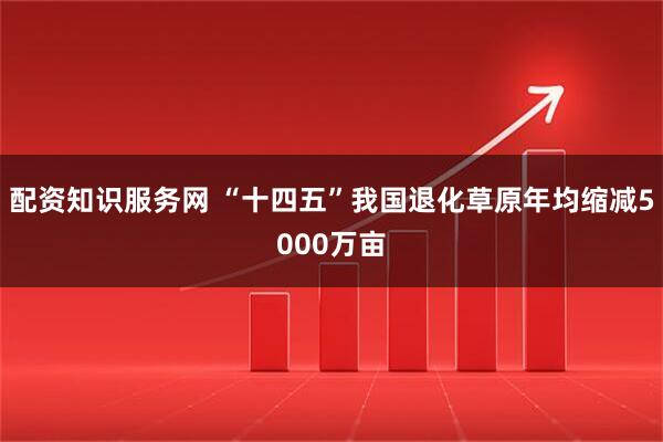 配资知识服务网 “十四五”我国退化草原年均缩减5000万亩